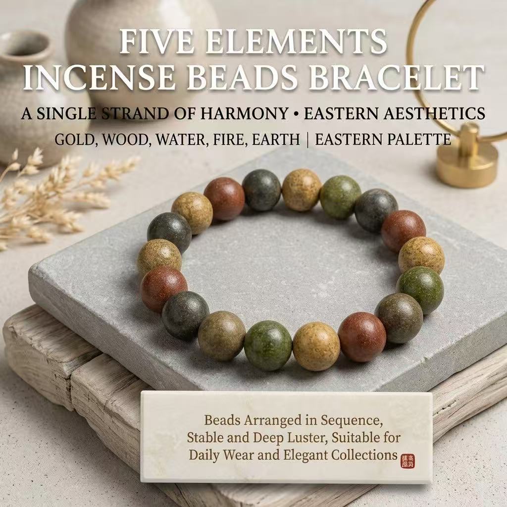 Handcrafted Herbal Bead Bracelet — Six-Herb Aromatic Ritual for Calm & Rest