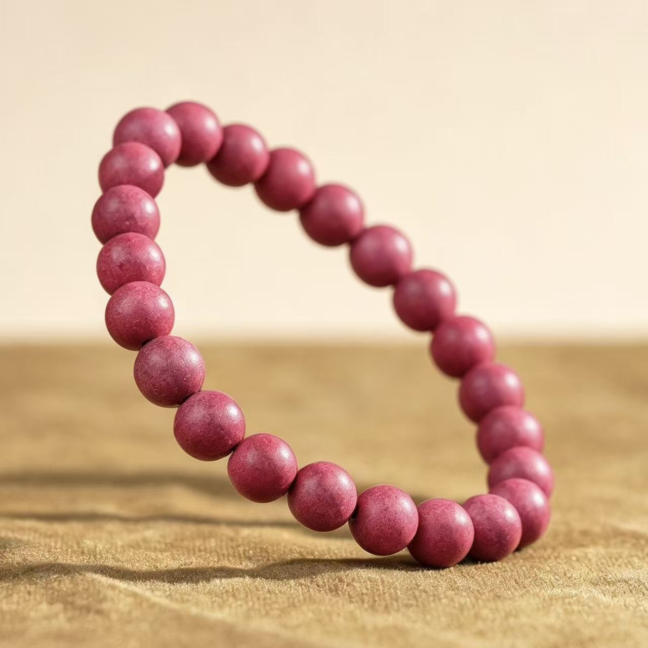 Huarui Furen Herbal Bead Bracelet – Pink Blossom | Hand-Strung
