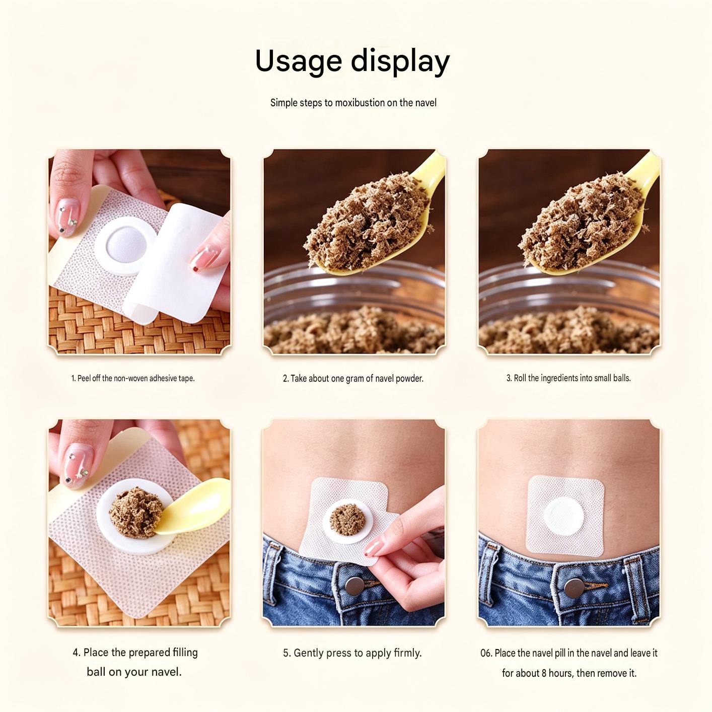 Pure Handcrafted Qi Ai Navel Patch — Nan Huai Jin Formula. Warm Your Center. Your Face Will Show It.