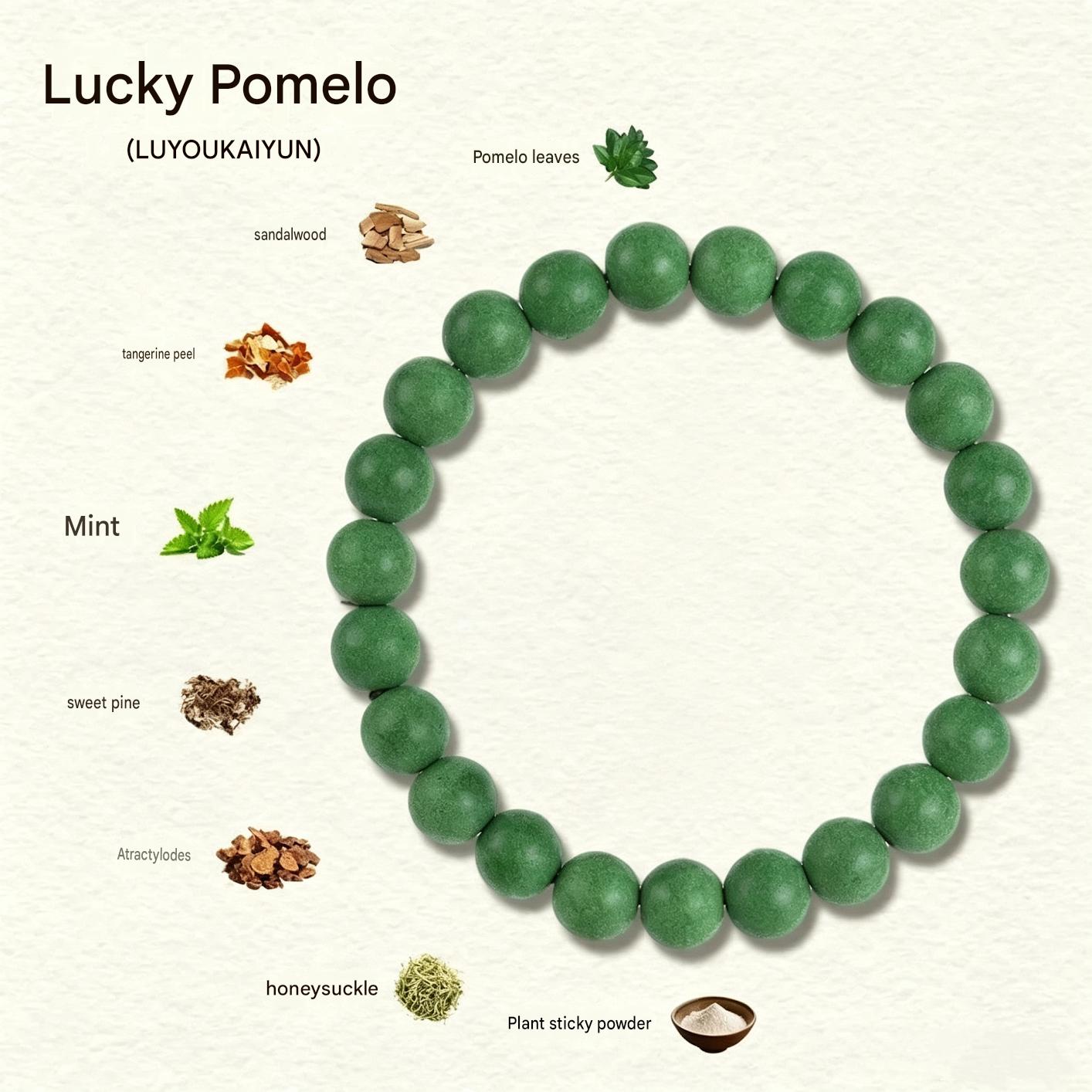Green Pomelo Leaf Herbal Bead Bracelet — Refresh Your Energy Field
