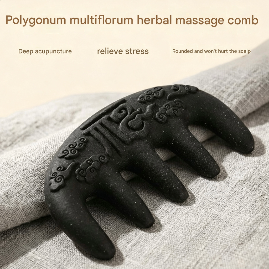He Shou Wu Wood Comb — Scalp Nourishing Hair Tool