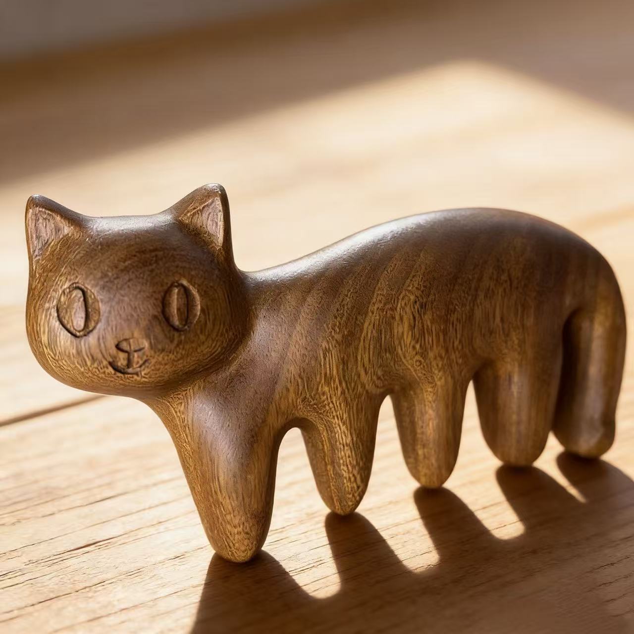 Little Cat Wooden Comb – Scalp & Face Massage