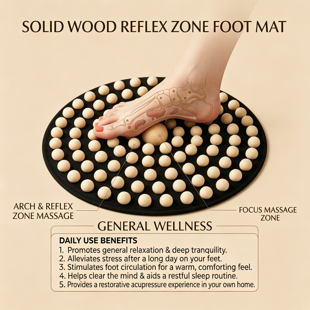 Solid Wood Reflexology Foot Mat