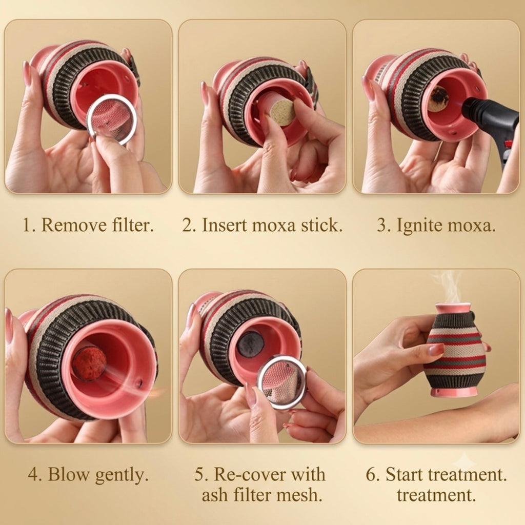 Face Moxibustion Kit – Moxa Stick + 54 Cones