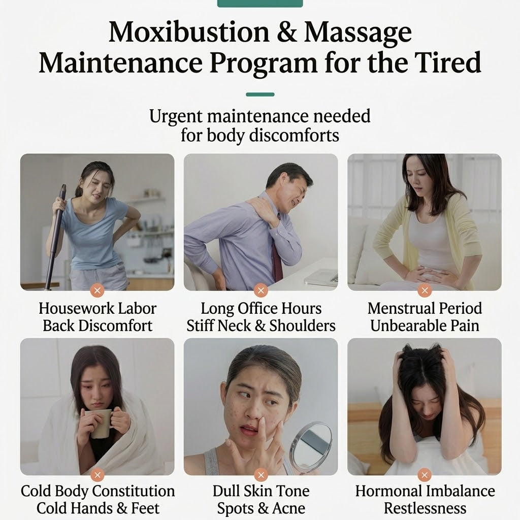 Bamboo Moxa Box with Adjustable Heat & Strap — Includes 8 Moxa Cones