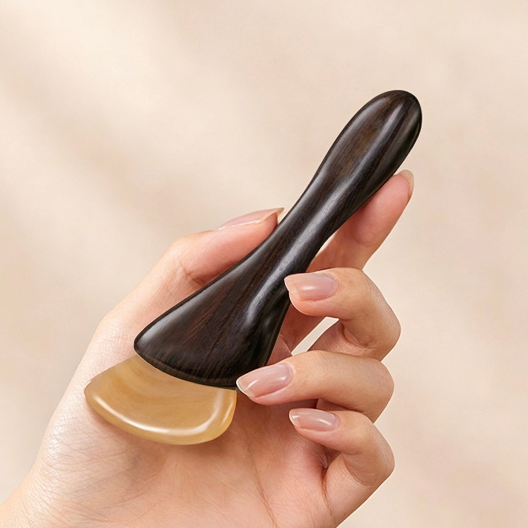Little Lamb GuaSha Set – Natural Horn & Rosewood | Free Essential Oil