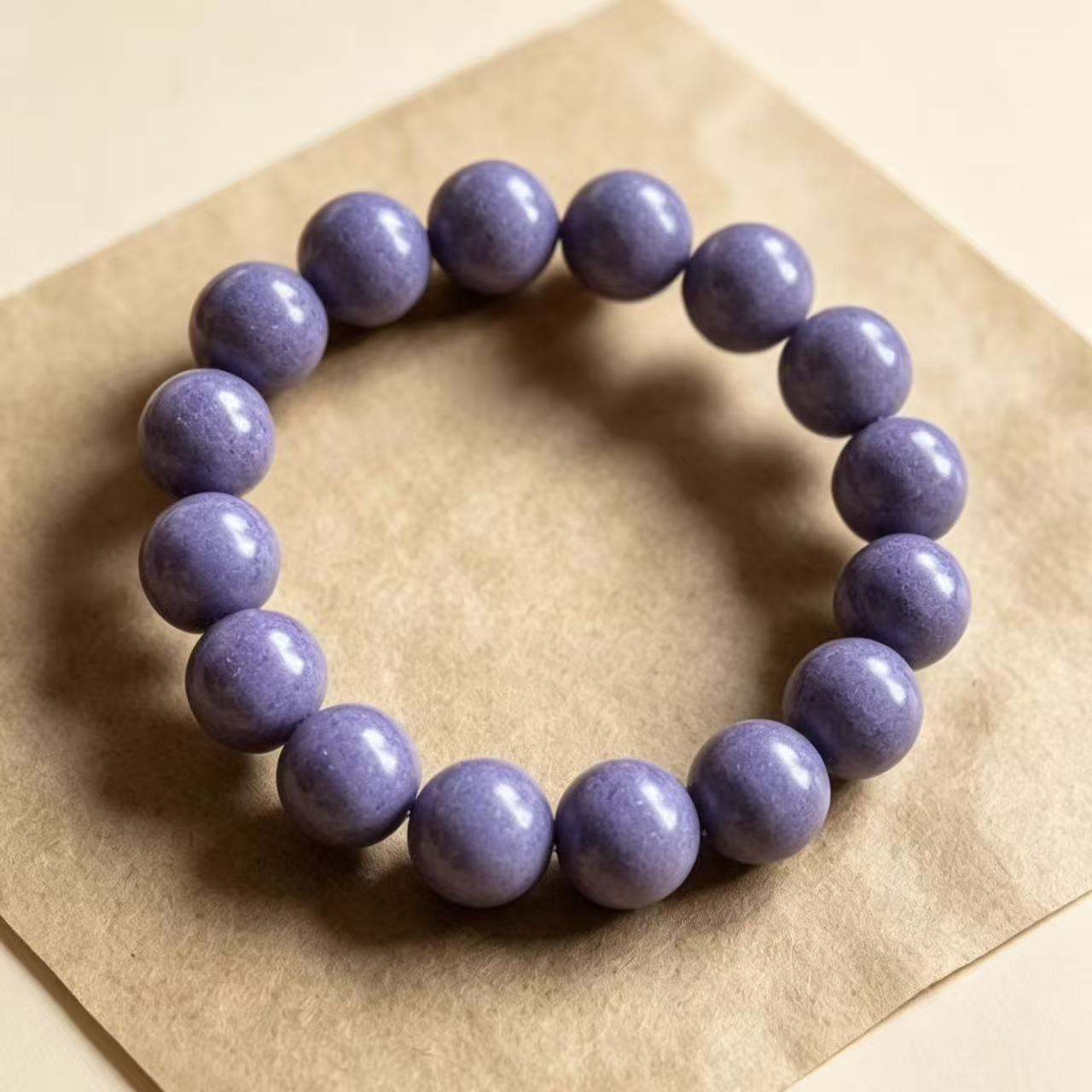 🎁 Yun Zi Shu Mei Herbal Bead Bracelet – Cloud Purple | Hand-Strung (100% off)