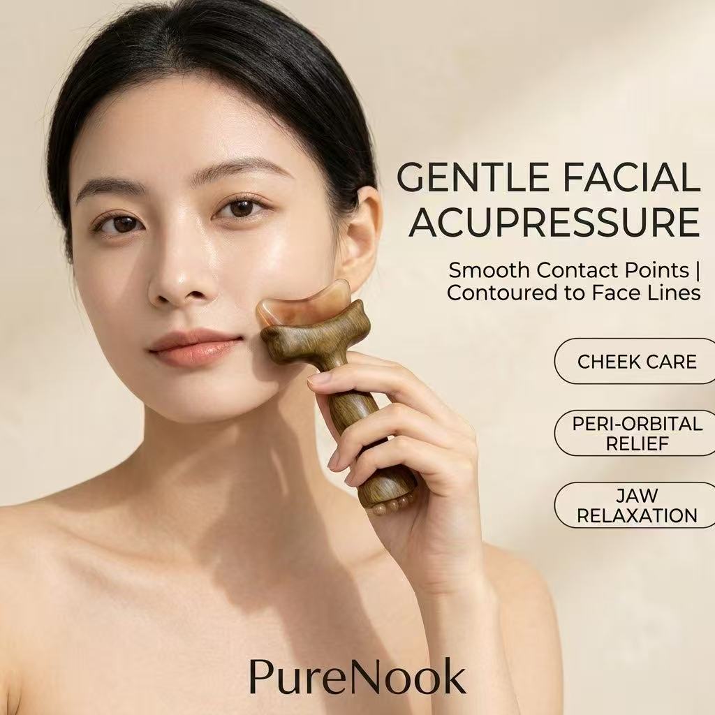 Green Sandalwood & Sheep Horn 3-in-1 Gua Sha Massage Wand
